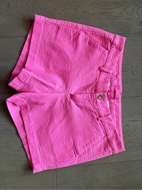 Lilly Pulitzer Havana Pink Textured Callahan Stretch Shorts NWT